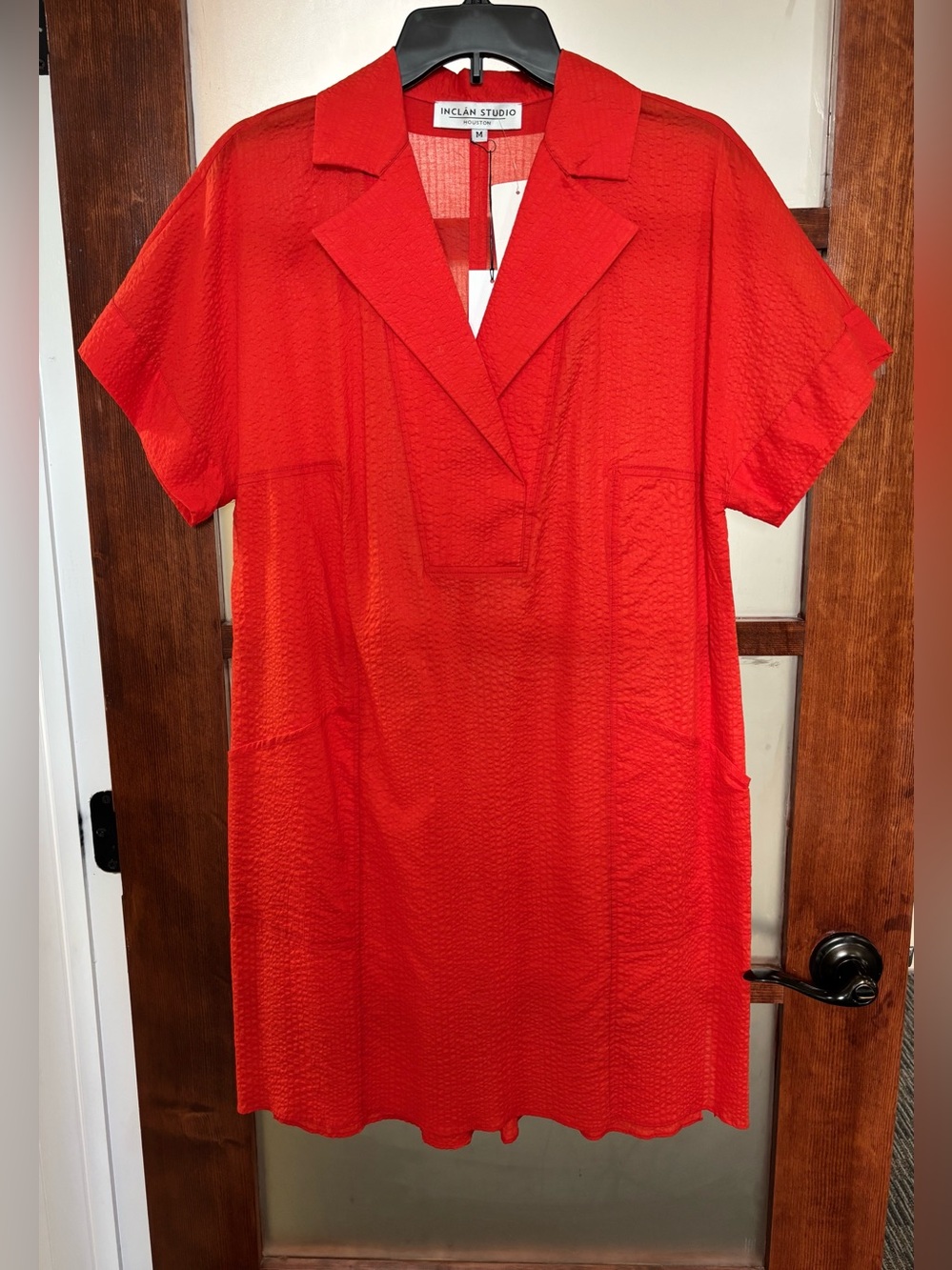 Inclan Studio Shirt Dress with Polo Collar